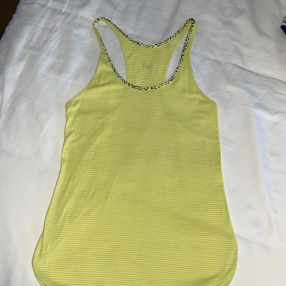 Lululemon Yellow lightweight Racerback tank size 4